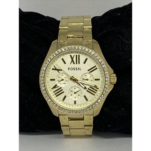 Fossil Cecile AM4482 Women's Gold Stainless Steel Analog Dial Quartz Watch RQ261 - Picture 1 of 12